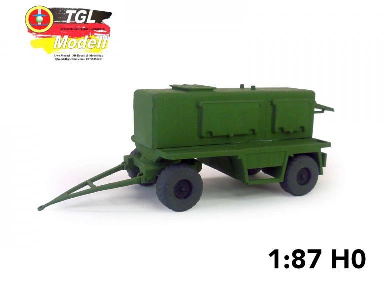 AG-2 auf Anhänger - NVA Grün H0